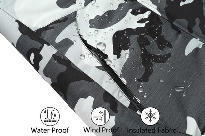 MOERDENG Women's Waterproof Ski Jacket Warm Winter Snow Coat Mountain Windbreaker Hooded Raincoat Jacket