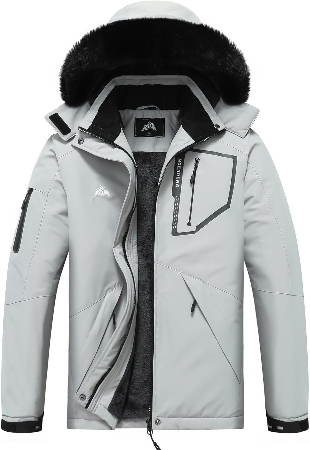 MOERDENG Women's Waterproof Snow Ski Jacket - Warm Winter Coat Insulated for Snowboarding, Mountain Hiking