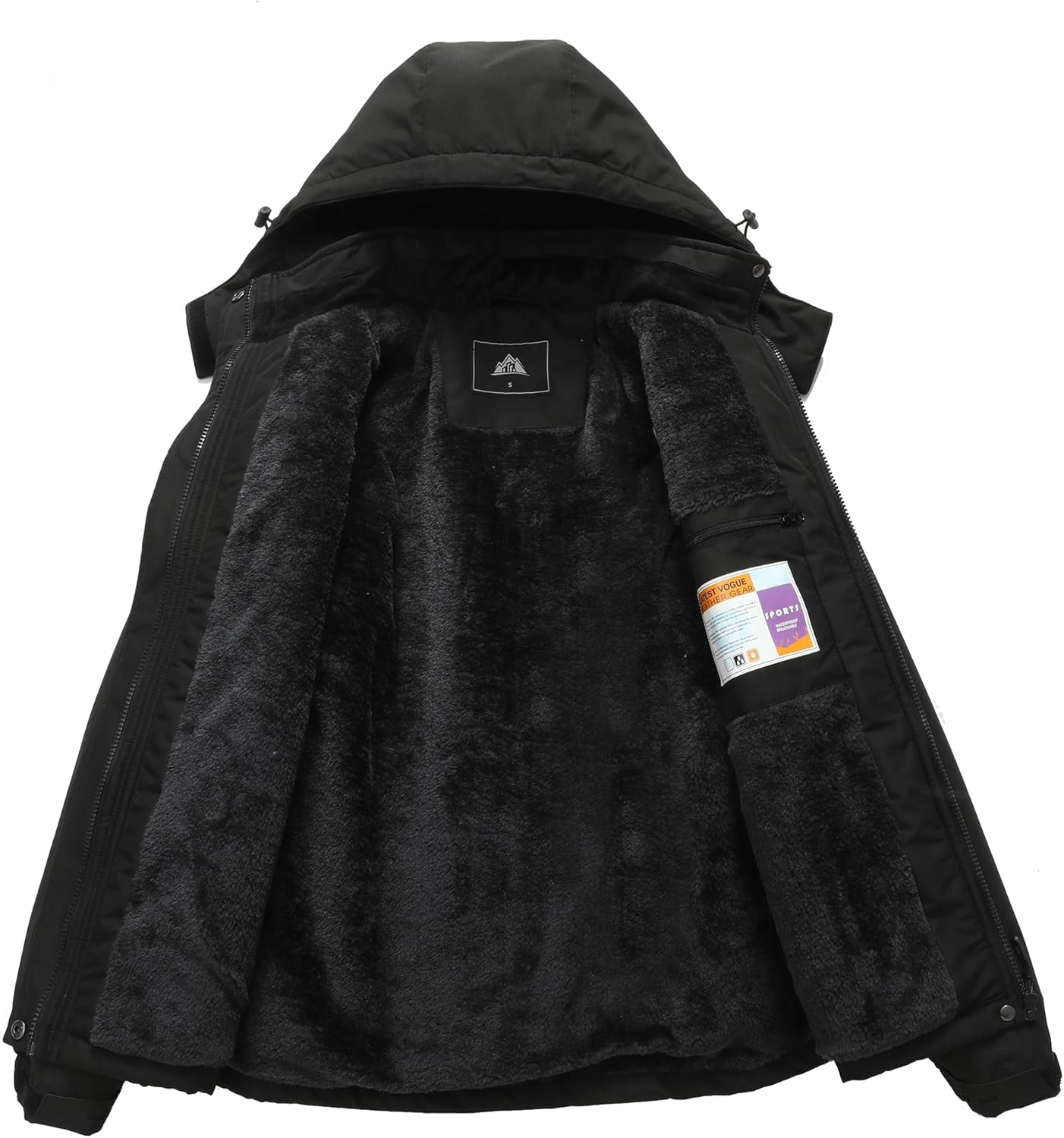 MOERDENG Women's Ski Jacket Warm Winter Coat Hooded Snowboarding Jackets Waterproof Mountain Windbreaker for Hiking Traval