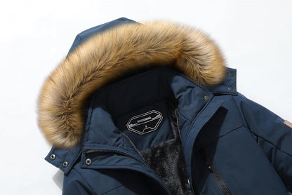 MOERDENG Women's Waterproof Ski Snow Jacket Winter Warm Hooded Snow Coat Mountain Windproof Ski Jacket For Women