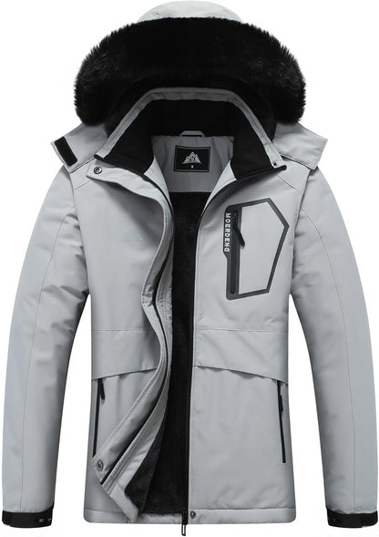 MOERDENG Women's Waterproof Snow Ski Jacket Warm Winter Coat Insulated Snowboarding Jacket Softshell Hiking Jacket