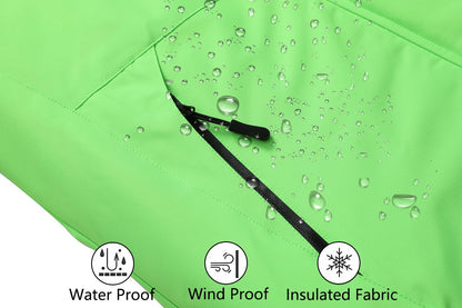 MOERDENG Women's Waterproof Ski Jacket Warm Winter Snow Coat Mountain Windbreaker Hooded Raincoat Jacket