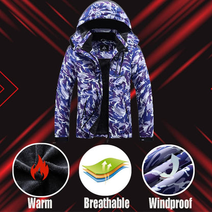 MOERDENG Women's Waterproof Ski Jacket Warm Winter Coat Outdoor Windbreaker Hiking Snowboarding Jacket