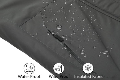 MOERDENG Women's Waterproof Ski Jacket Warm Winter Snow Coat Mountain Windbreaker Hooded Raincoat Jacket