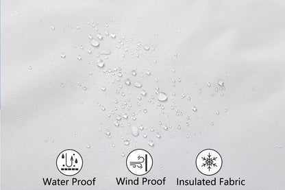 MOERDENG Women's Ski Jacket Waterproof Warm Winter Coat Hooded Snowboarding Jacket Versatile for Hiking & Winter Activities