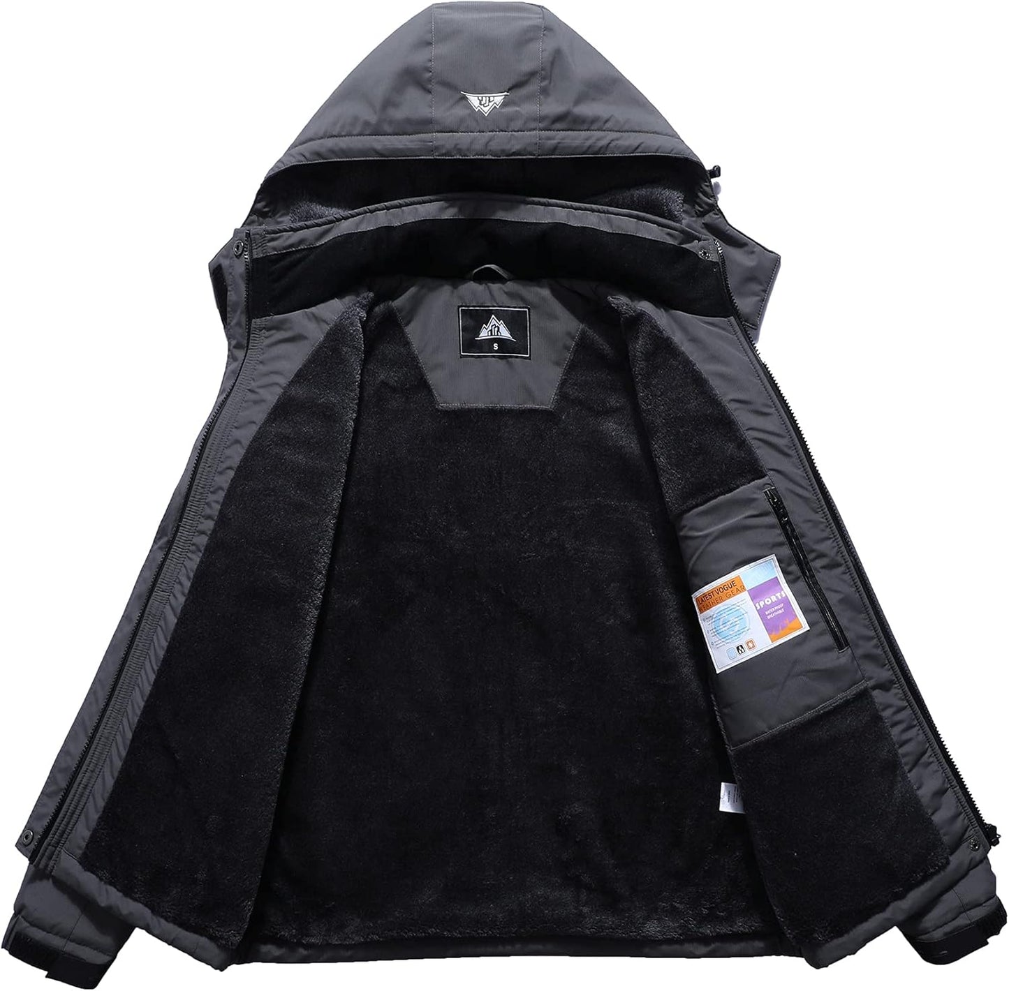 MOERDENG Women's Waterproof Ski Jacket Warm Winter Coat Outdoor Windbreaker Hiking Snowboarding Jacket