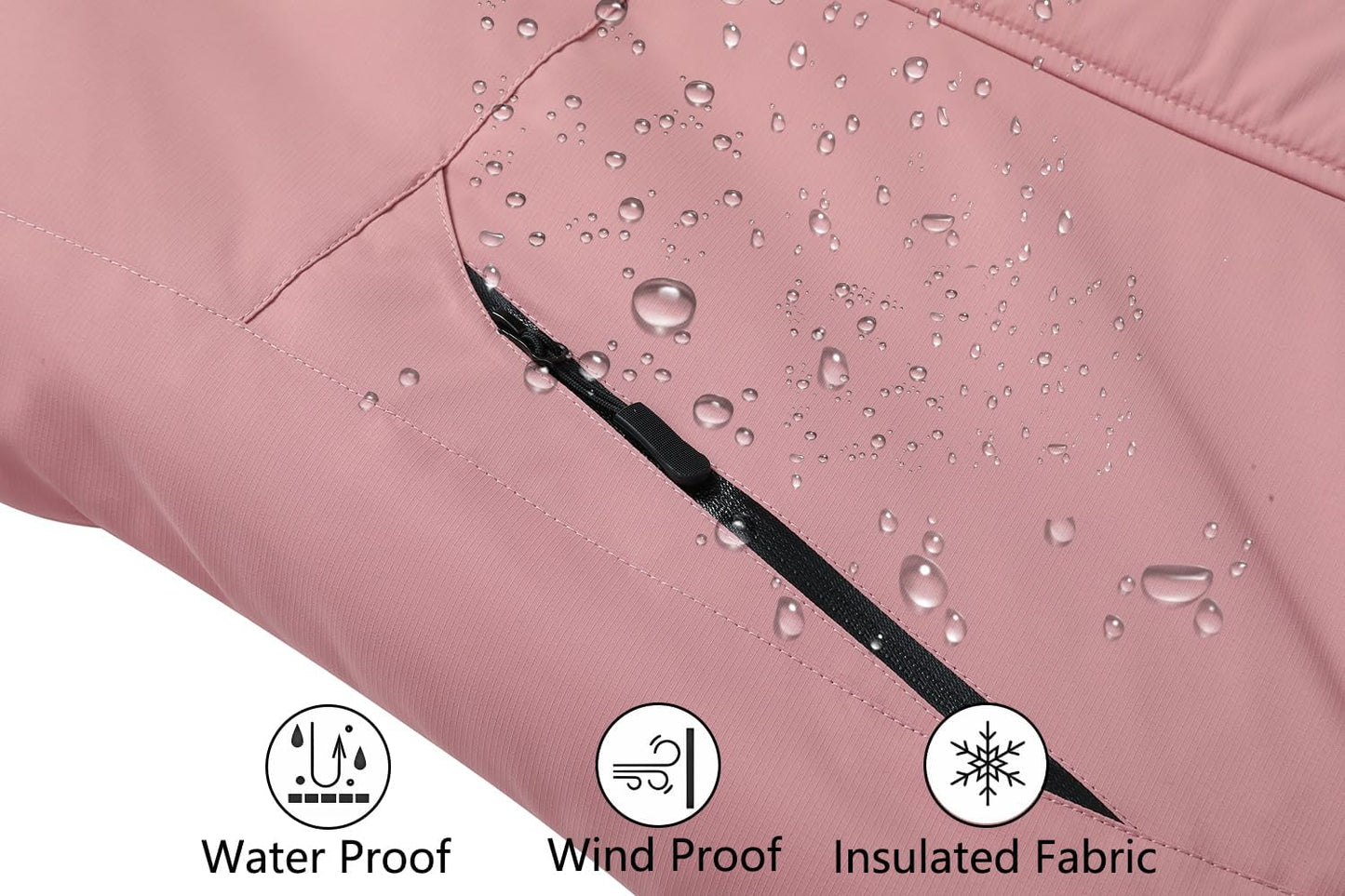 MOERDENG Women's Waterproof Ski Jacket Warm Winter Snow Coat Mountain Windbreaker Hooded Raincoat Jacket