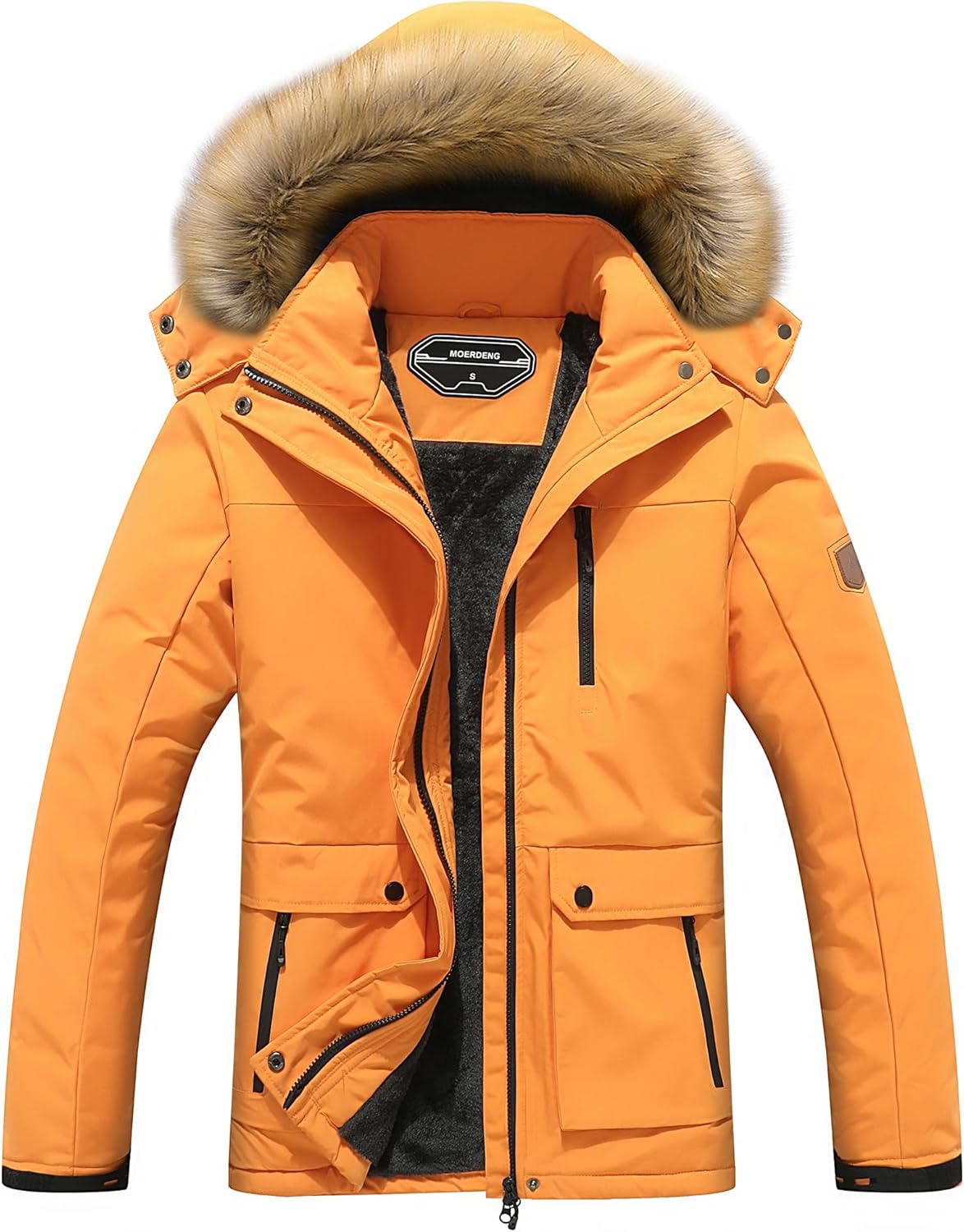 MOERDENG Women's Waterproof Ski Snow Jacket Winter Warm Hooded Snow Coat Mountain Windproof Ski Jacket For Women