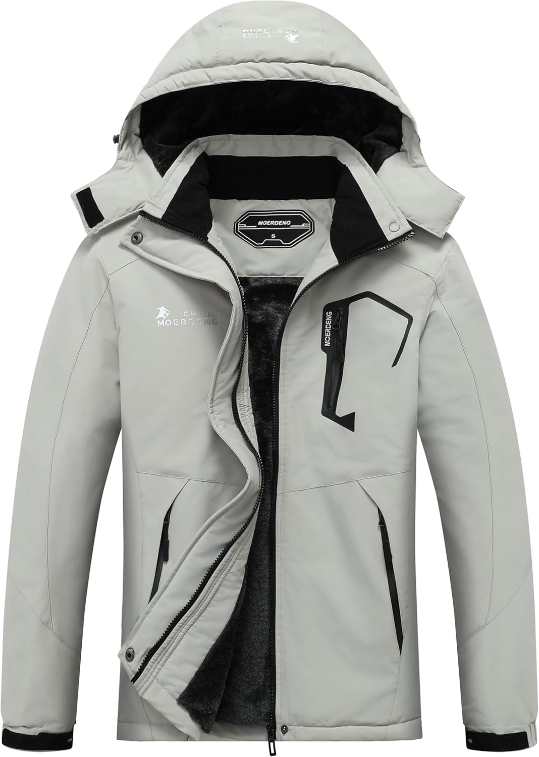 MOERDENG Women's Waterproof Ski Jacket Warm Winter Snow Coat Mountain Windbreaker Hooded Raincoat Jacket