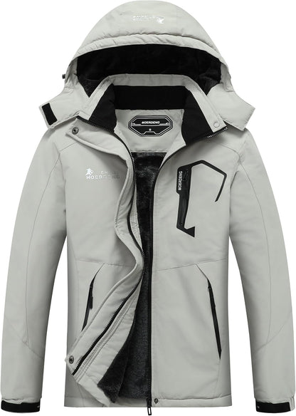 MOERDENG Women's Waterproof Ski Jacket Warm Winter Snow Coat Mountain Windbreaker Hooded Raincoat Jacket