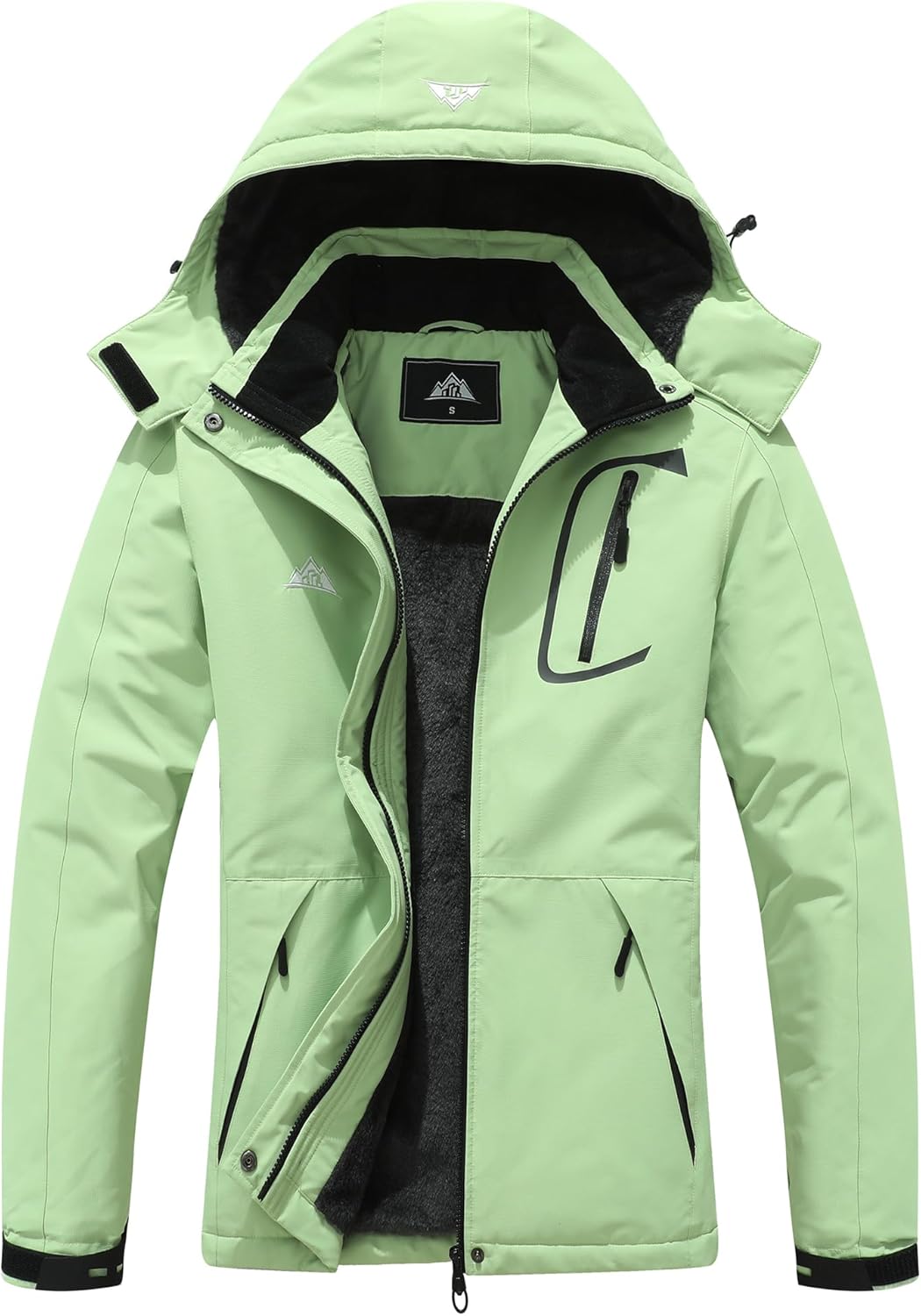 MOERDENG Women's Waterproof Ski Jacket Warm Winter Coat Outdoor Windbreaker Hiking Snowboarding Jacket