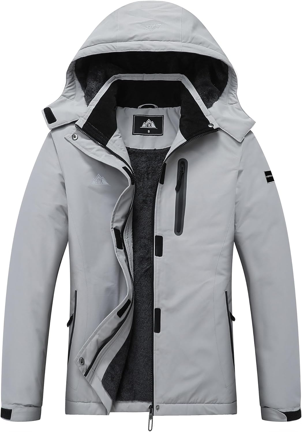 MOERDENG Women's Snow Ski Jacket Warm Winter Coat Waterproof Snowboarding Jacket with Zippered Pockets