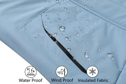 MOERDENG Women's Waterproof Ski Jacket Warm Winter Snow Coat Mountain Windbreaker Hooded Raincoat Jacket