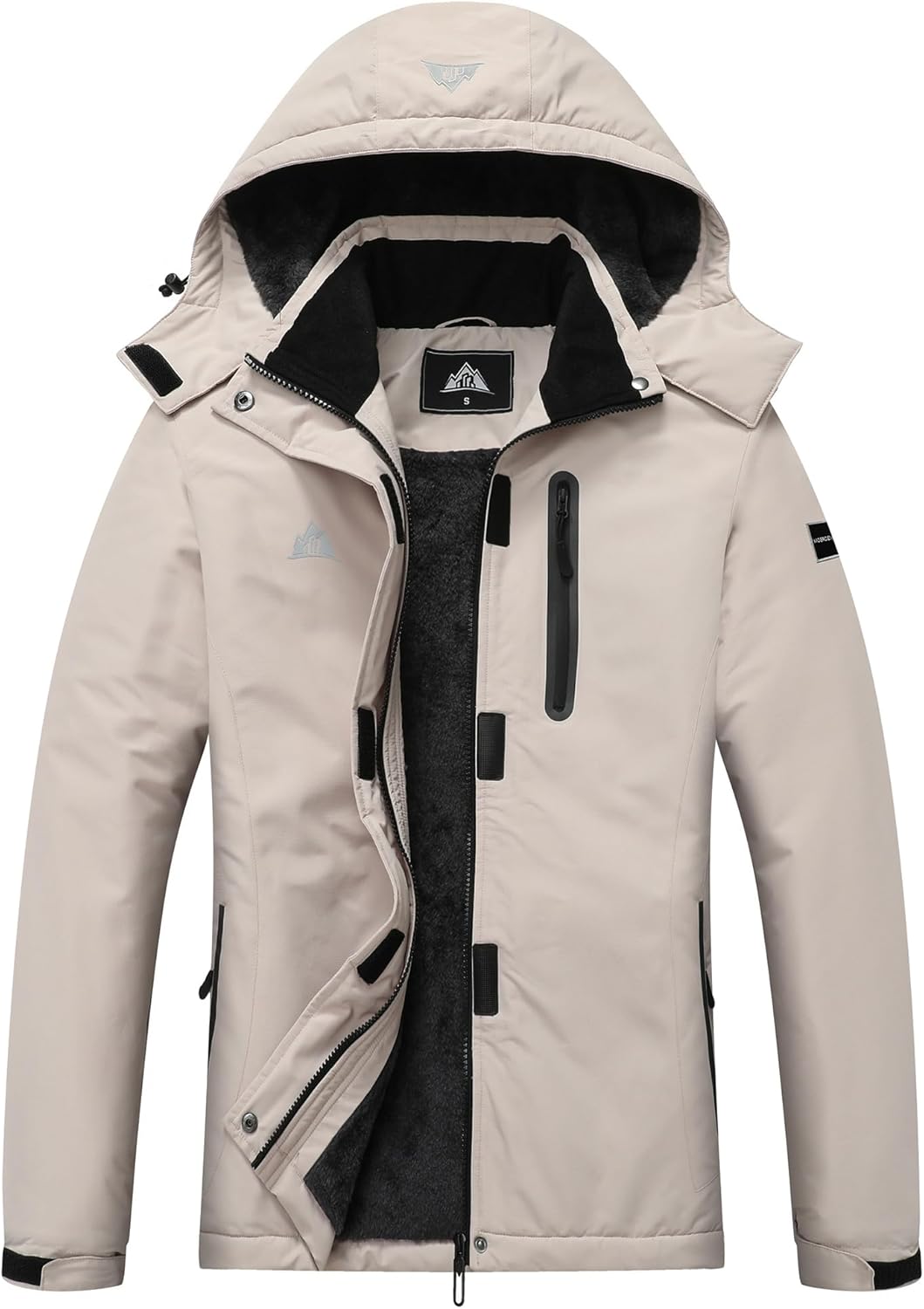 MOERDENG Women's Snow Ski Jacket Warm Winter Coat Waterproof Snowboarding Jacket with Zippered Pockets