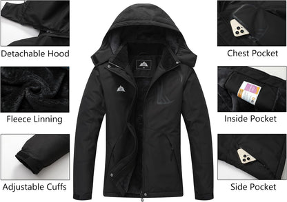 MOERDENG Women's Winter Ski Jacket