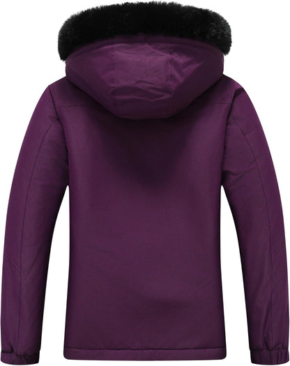 MOERDENG Women's Waterproof Snow Ski Jacket - Warm Winter Coat Insulated for Snowboarding, Mountain Hiking