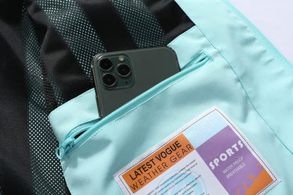 MOERDENG Women's Waterproof Rain Jacket Lightweight Raincoat Hooded Hiking Jacket Softshell Windbreaker