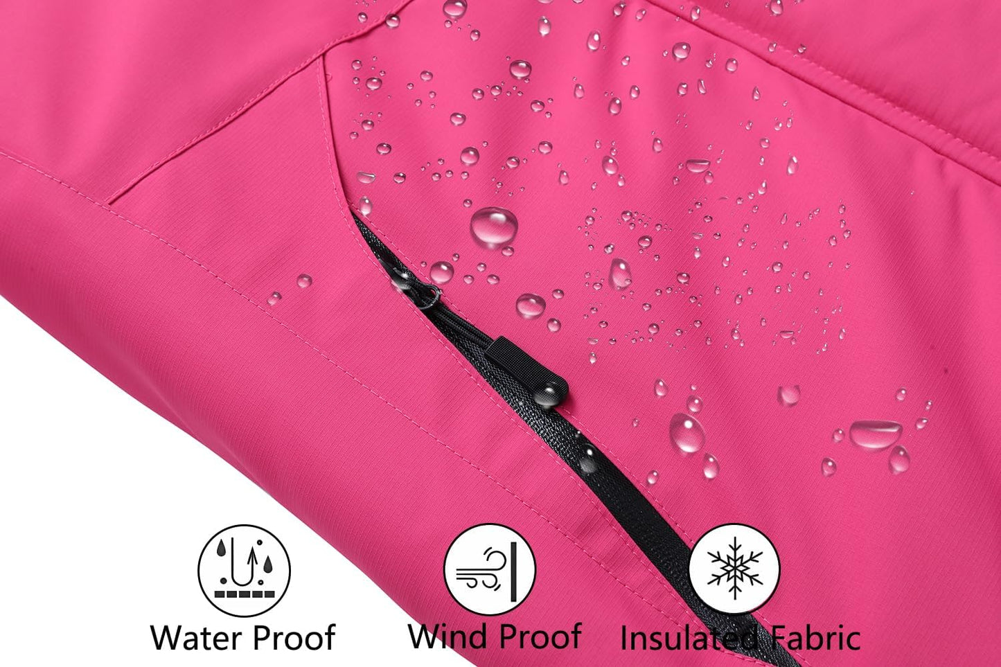 MOERDENG Women's Waterproof Ski Jacket Warm Winter Snow Coat Mountain Windbreaker Hooded Raincoat Jacket