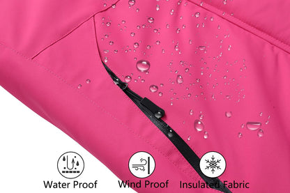 MOERDENG Women's Waterproof Ski Jacket Warm Winter Snow Coat Mountain Windbreaker Hooded Raincoat Jacket