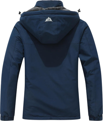 MOERDENG Women's Waterproof Ski Jacket Warm Winter Coat Outdoor Windbreaker Hiking Snowboarding Jacket