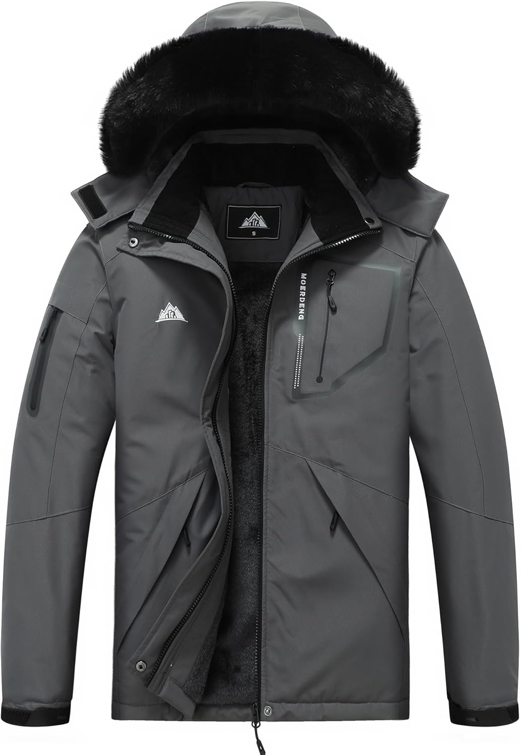 MOERDENG Women's Waterproof Snow Ski Jacket - Warm Winter Coat Insulated for Snowboarding, Mountain Hiking