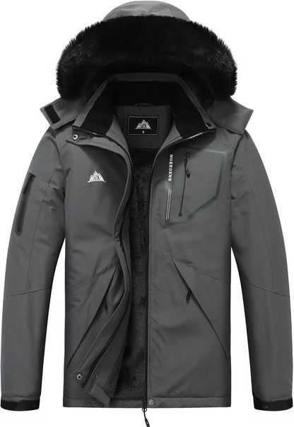 MOERDENG Women's Waterproof Snow Ski Jacket - Warm Winter Coat Insulated for Snowboarding, Mountain Hiking