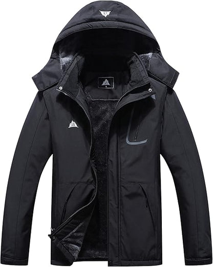 MOERDENG Women's Waterproof Ski Jacket Warm Winter Coat Outdoor Windbreaker Hiking Snowboarding Jacket