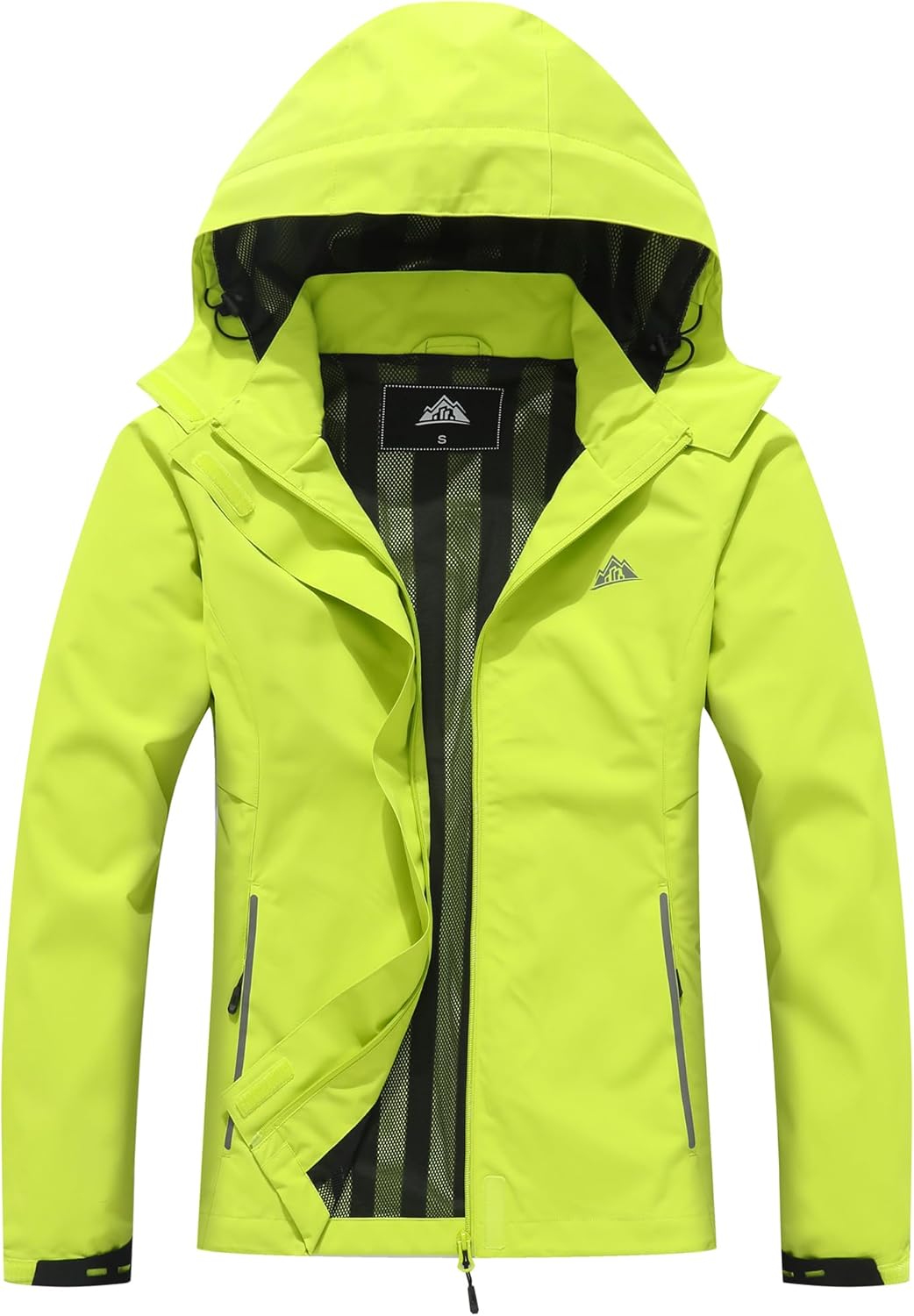 MOERDENG Women's Waterproof Rain Jacket Lightweight Raincoat Hooded Hiking Jacket Softshell Windbreaker