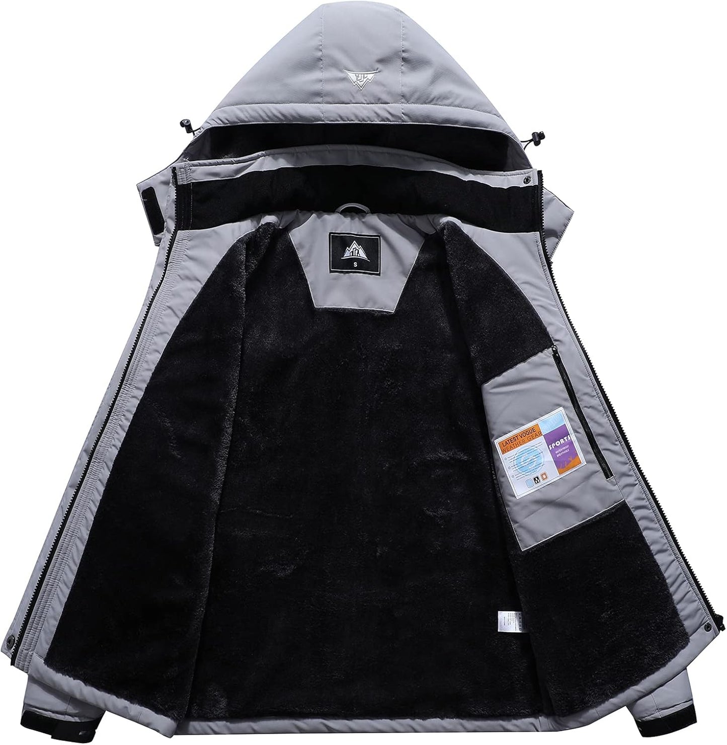 MOERDENG Women's Waterproof Ski Jacket Warm Winter Coat Outdoor Windbreaker Hiking Snowboarding Jacket