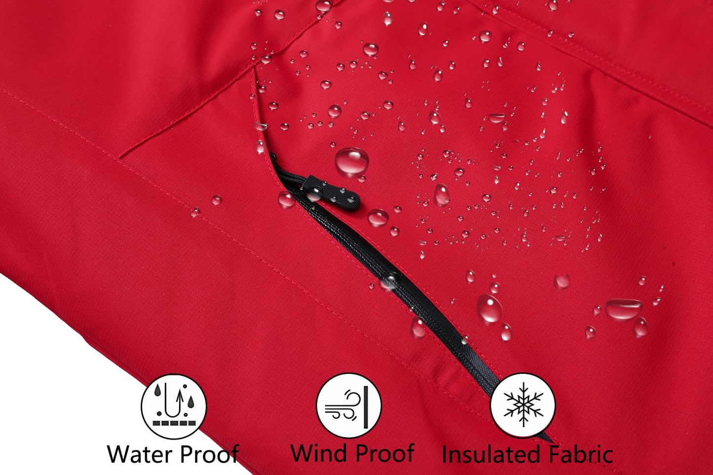 MOERDENG Women's Waterproof Ski Jacket Warm Winter Snow Coat Mountain Windbreaker Hooded Raincoat Jacket