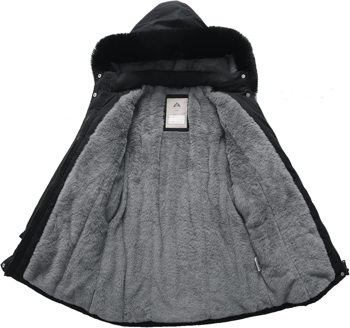 fixed adjustable hood of MOERDENG girls waterproof winter coat for head and neck protection
