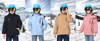 machine-washable care label of MOERDENG kids detachable-hood winter snow coat
