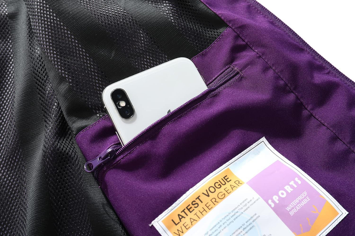 MOERDENG Women's Waterproof Rain Jacket Lightweight Raincoat Hooded Hiking Jacket Softshell Windbreaker