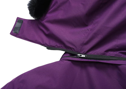 MOERDENG Women's Insulated Snow Ski Jacket Warm Winter Coat Waterproof Snowboarding Jacket Softshell Hiking Winter Jacket