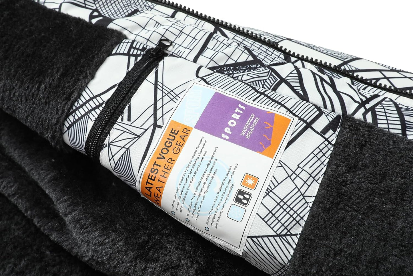 MOERDENG Women's Ski Jacket Warm Winter Coat Hooded Snowboarding Jackets Waterproof Mountain Windbreaker for Hiking Traval