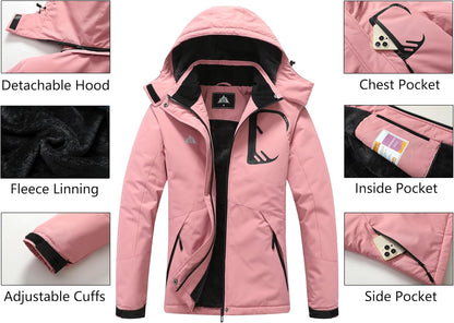 MOERDENG Women's Winter Ski Jacket