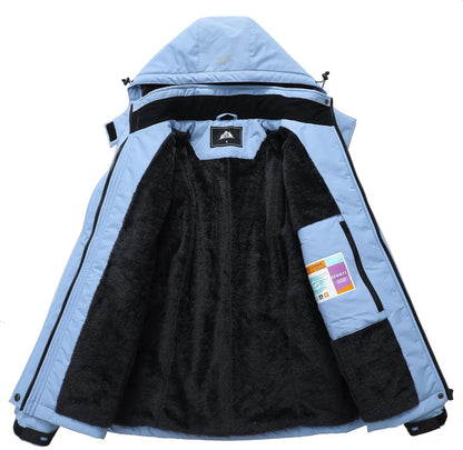 MOERDENG Women's Waterproof Ski Jacket Warm Winter Coat Hooded Snowboarding Jacket Snow Coat