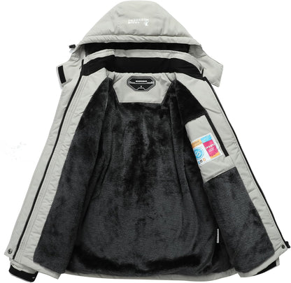 MOERDENG Women's Waterproof Ski Jacket Warm Winter Snow Coat Mountain Windbreaker Hooded Raincoat Jacket