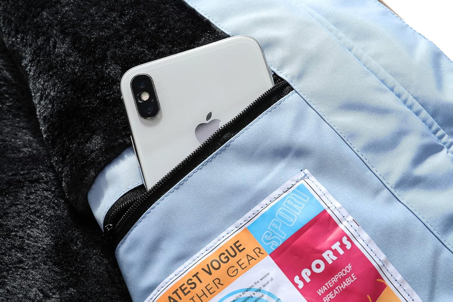 MOERDENG Women's Waterproof Ski Snow Jacket Winter Warm Hooded Snow Coat Mountain Windproof Ski Jacket For Women