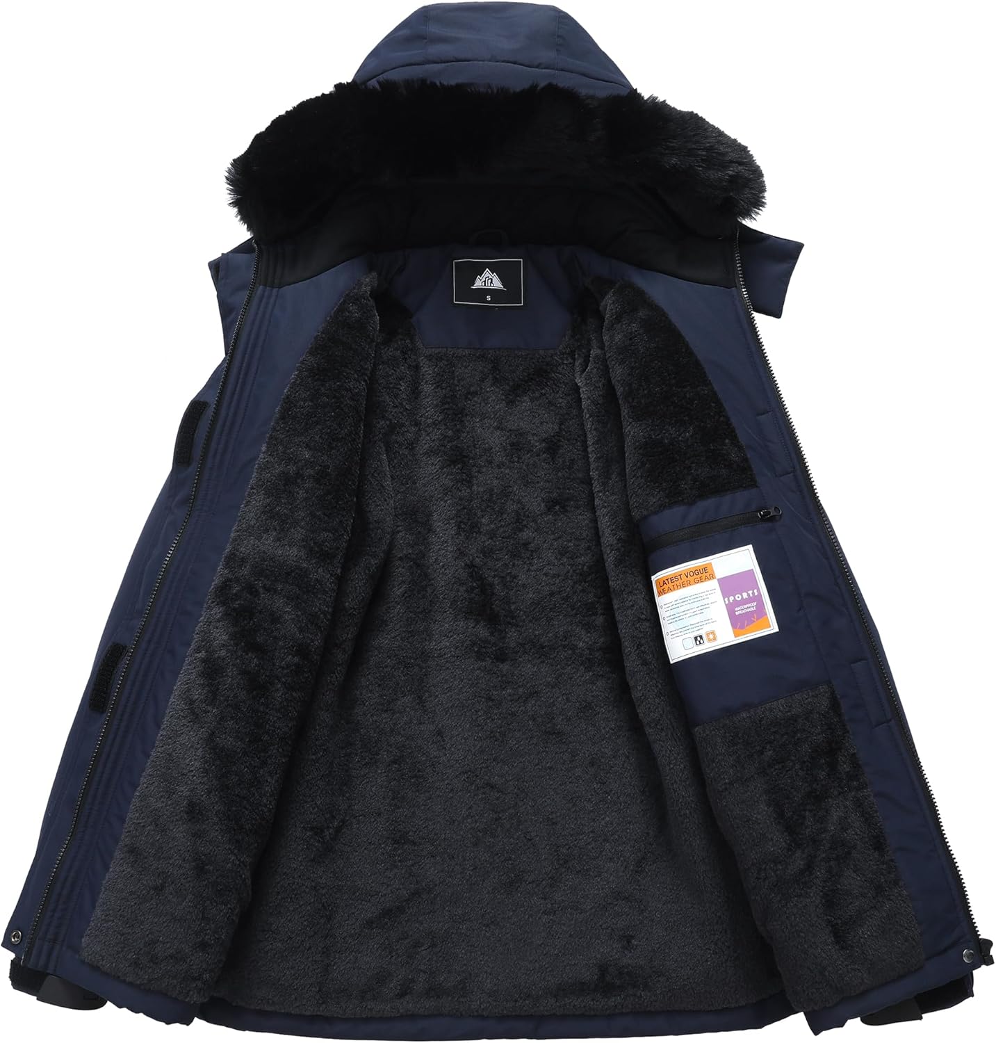 MOERDENG Women's Ski Jacket Waterproof Warm Winter Coat Hooded Snowboarding Jacket Versatile for Hiking & Winter Activities