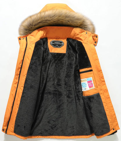 MOERDENG Women's Waterproof Ski Snow Jacket Winter Warm Hooded Snow Coat Mountain Windproof Ski Jacket For Women