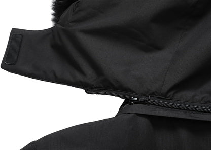 MOERDENG Women's Insulated Snow Ski Jacket Warm Winter Coat Waterproof Snowboarding Jacket Softshell Hiking Winter Jacket