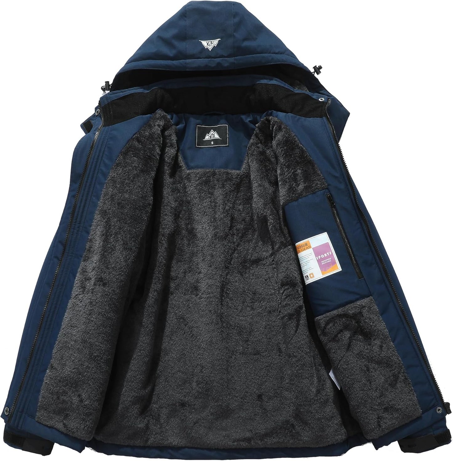 MOERDENG Women's Waterproof Ski Jacket Warm Winter Coat Outdoor Windbreaker Hiking Snowboarding Jacket