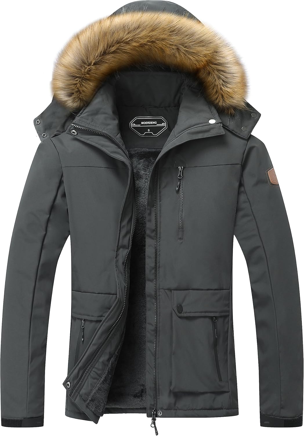 MOERDENG Women's Waterproof Ski Snow Jacket Winter Warm Hooded Snow Coat Mountain Windproof Ski Jacket For Women