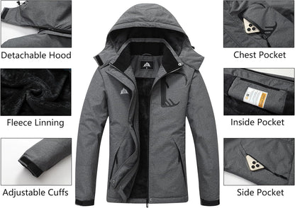 MOERDENG Women's Winter Ski Jacket