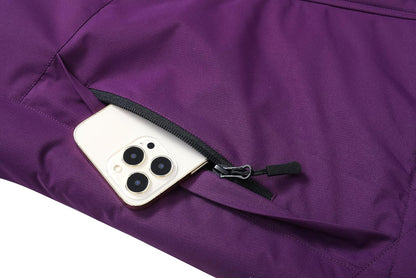 MOERDENG Women's Insulated Snow Ski Jacket Warm Winter Coat Waterproof Snowboarding Jacket Softshell Hiking Winter Jacket