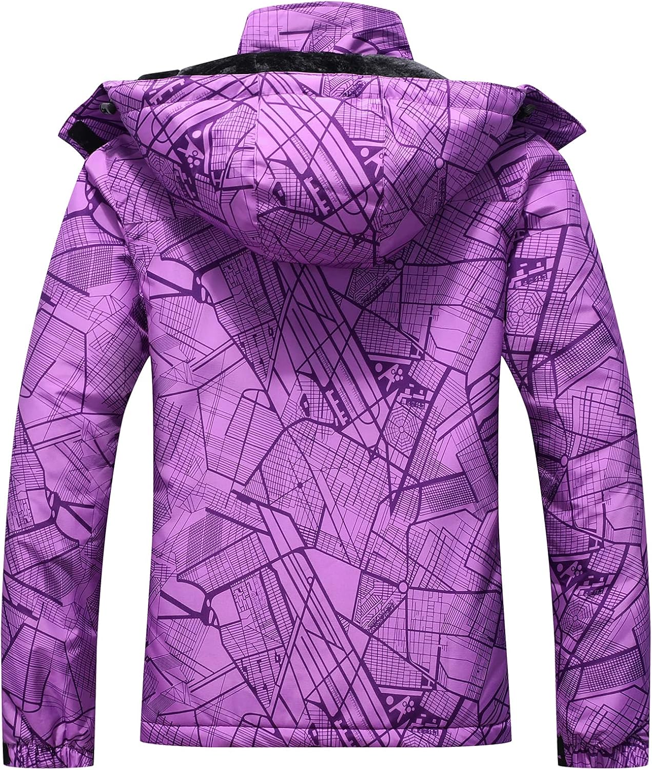 MOERDENG Women's Ski Jacket Warm Winter Coat Hooded Snowboarding Jackets Waterproof Mountain Windbreaker for Hiking Traval