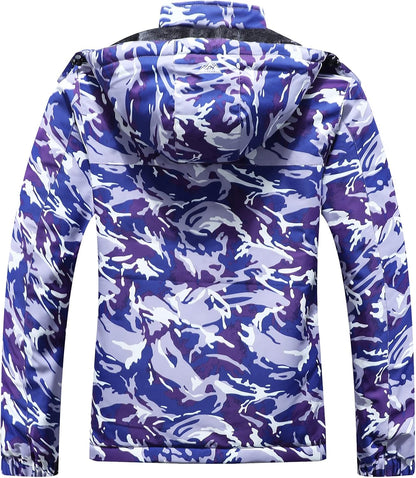 MOERDENG Women's Waterproof Ski Jacket Warm Winter Coat Outdoor Windbreaker Hiking Snowboarding Jacket