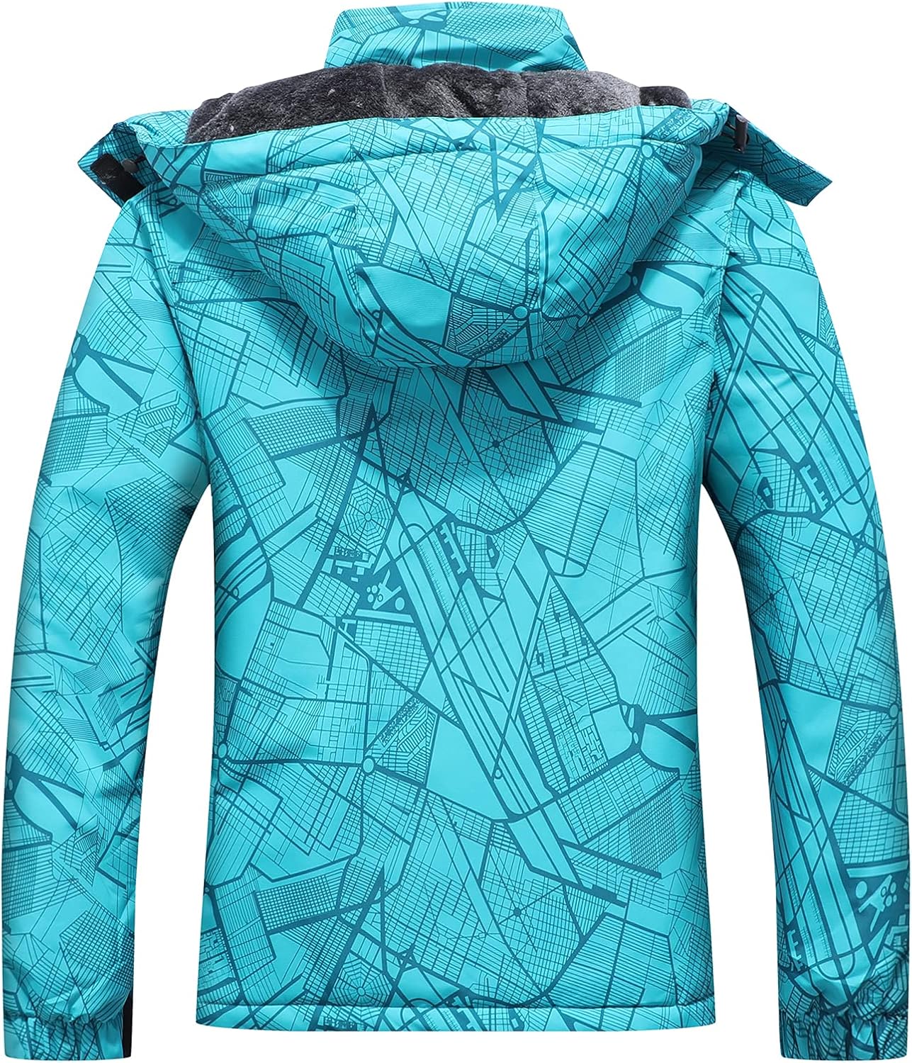 MOERDENG Women's Ski Jacket Warm Winter Coat Hooded Snowboarding Jackets Waterproof Mountain Windbreaker for Hiking Traval