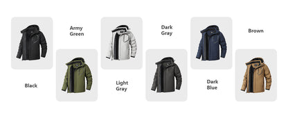 Men's Mountain Ski Jacket Winter Snow Coats Waterproof Warm Fleece Lining Jacket Parka with Hooded